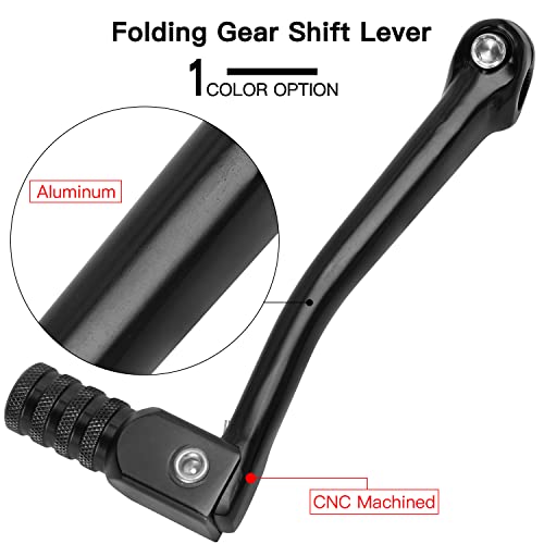 GREHUA Folding Gear Shift Lever Compatible with 50cc 70cc 90cc 110cc 125cc Pit Dirt Bike SSR110 SSR125 TaoTao110 DB10 DB14 ATA SDG107 TTR50 Baja DR49 Kayo Roketa Pitster pro Sunl Lifan Parts Black - Image 2