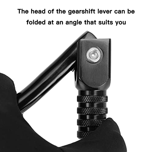 GREHUA Folding Gear Shift Lever Compatible with 50cc 70cc 90cc 110cc 125cc Pit Dirt Bike SSR110 SSR125 TaoTao110 DB10 DB14 ATA SDG107 TTR50 Baja DR49 Kayo Roketa Pitster pro Sunl Lifan Parts Black - Image 4