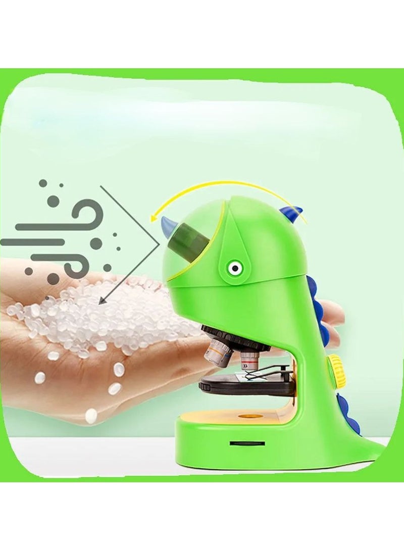 Microscope Set for Kids 40X to 400X Educational Microscope with Slides and Accessories Elementary School Science Toy Dinosaur Theme Little Scientist Brain Game STEM Learning Kit for Children - Image 4