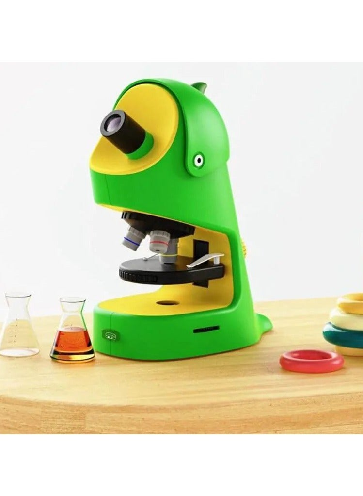 Microscope Set for Kids 40X to 400X Educational Microscope with Slides and Accessories Elementary School Science Toy Dinosaur Theme Little Scientist Brain Game STEM Learning Kit for Children - Image 2