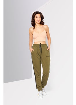 JOHN RICHMOND Women Sportswear Fit Brand Logo  Training Sweatpants, Green  - Image 2