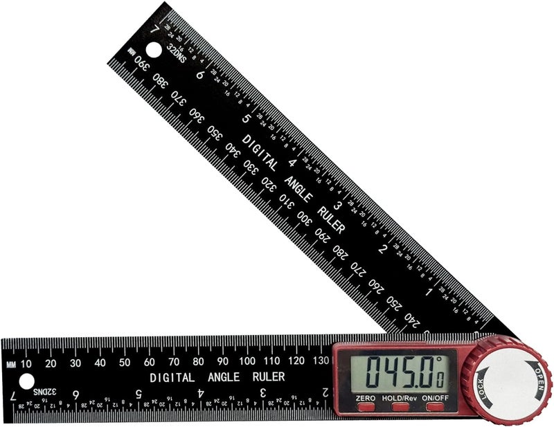 NORTOOLS Digital Angle Finder, 8 inch /230mm T-Bevel Protractor Ruler,Horizontal Vertical Bubble levels with Large LED Screen, 0-360° Measuring Tool,Suitable for Woodworking/Construction/DIY ﻿ - Image 1