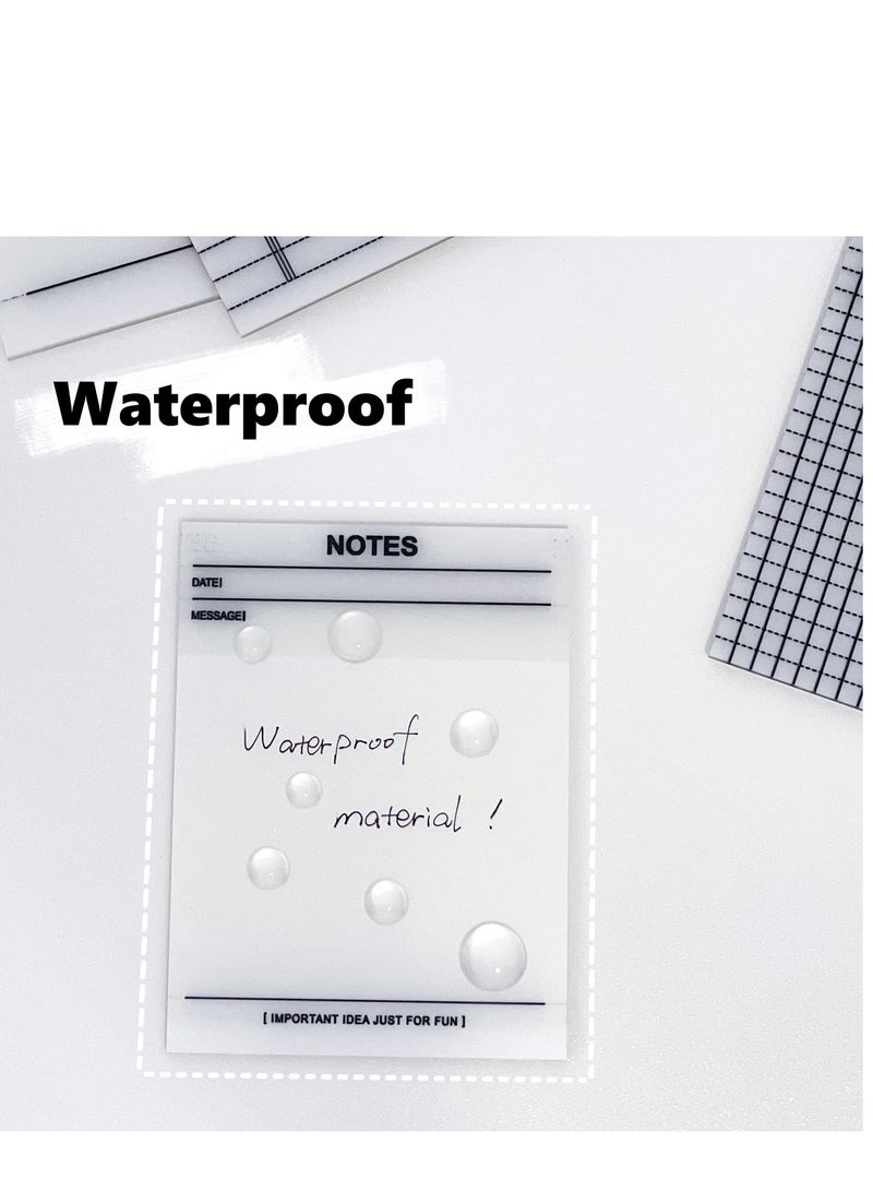 SYOSI SYOSI Transparent Sticky Note Pads - 400Pcs Waterproof Self-Adhesive Pad，Translucent Sticky Notes Suitable for Reading、Studying、 Home、Office、School，Sticks Securely，Removes Cleanly  - Image 5