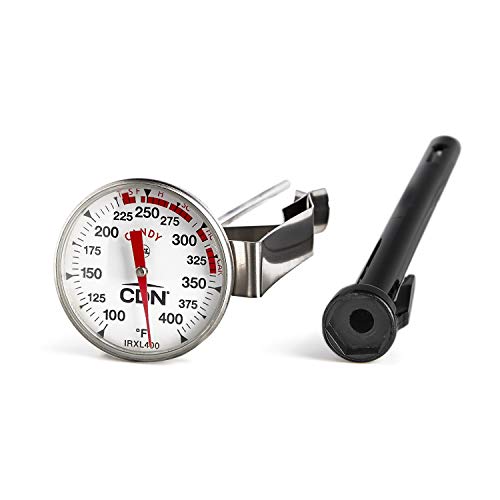 CDN ProAccurate Candy & Deep Fry Thermometer | Insta-Read 7" Stem | NSF Certified | 100–400°F Range | For Candy, Sugar, Oil, Deep Frying, Roasts, Poultry | Adjustable Pot Clip | IRXL400 - Image 1