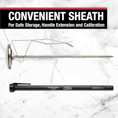 CDN ProAccurate Candy & Deep Fry Thermometer | Insta-Read 7" Stem | NSF Certified | 100–400°F Range | For Candy, Sugar, Oil, Deep Frying, Roasts, Poultry | Adjustable Pot Clip | IRXL400 - Image 2