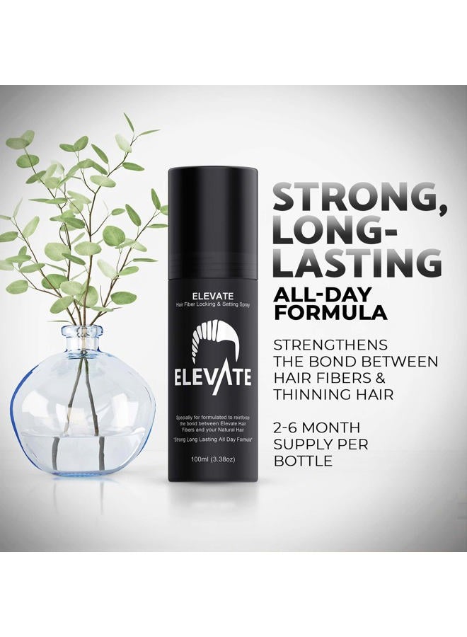 Elevate بخاخ تثبيت وتثبيت ألياف الشعر | تركيبة جديدة متقدمة تدوم طويلاً | إمداد لمدة 2-6 أشهر | تركيبة قوية مقاومة للرياح والعرق والطقس للرجال والنساء - Image 3
