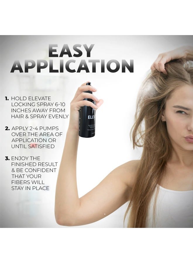 Elevate بخاخ تثبيت وتثبيت ألياف الشعر | تركيبة جديدة متقدمة تدوم طويلاً | إمداد لمدة 2-6 أشهر | تركيبة قوية مقاومة للرياح والعرق والطقس للرجال والنساء - Image 5