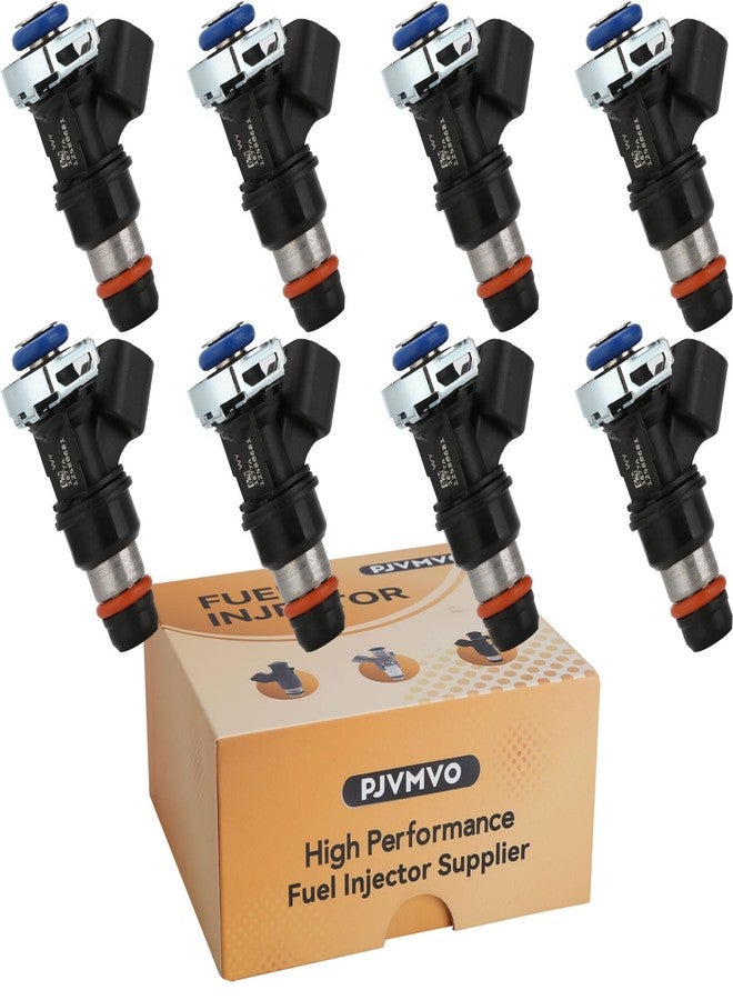 Pjvmvo 12580681 GM19421333 Fuel Injectors,Compatible w/Chevy 4.8L 5.3L Tahoe Silverado 1500 Express 2500 2007 2008 2009,Compatible w/GMC 4.8L 5.3L 6.0L Yukon Xl Sierra 1500,|2 Holes| |Set of 8| - Image 1