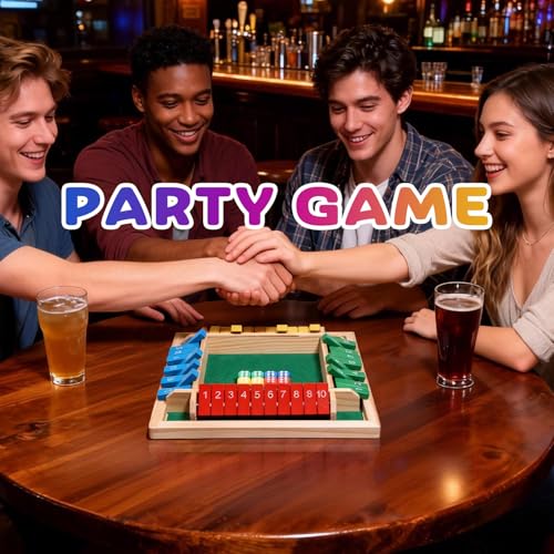AICase Shut The Box Dice GameColor Stack Game Family Edition GameEaster Basket Stuffers 24 Player Family Wooden Board Table Math Games for Adults and Kids 8 Dices Classics Games for ClassroomHome - Image 5