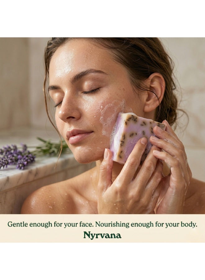 Nyrvana Lavender with Shea Butter Soap 100g (3.52 oz) | Calming & Antibacterial | Deep Moisturising | Natural Soap for Sensitive & Eczema-Prone Skin - Image 5