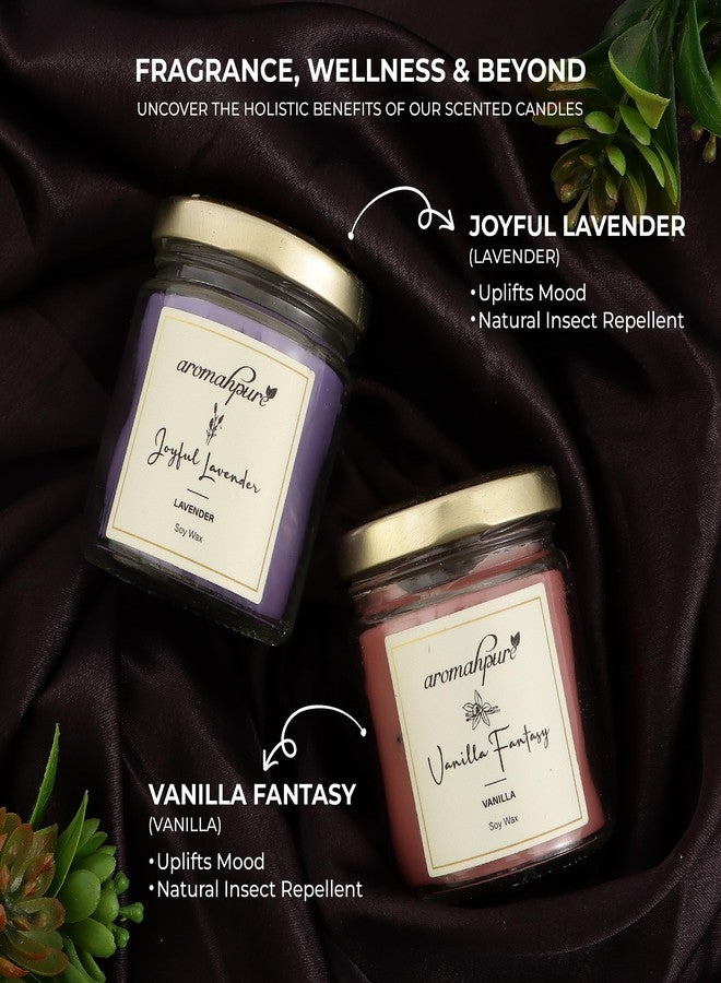 Aromahpure Scented Candle (54x 2Hours) | Lavender, Vanilla Scented Candle | 100% Soy Wax, Smokeless Candle | Pack of 2 | Long Lasting Aroma Candles| Scented Candles for Home D�cor - Image 4