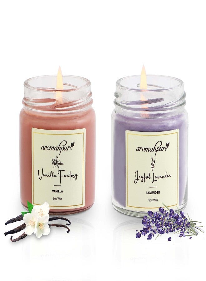 Aromahpure Scented Candle (54x 2Hours) | Lavender, Vanilla Scented Candle | 100% Soy Wax, Smokeless Candle | Pack of 2 | Long Lasting Aroma Candles| Scented Candles for Home D�cor - Image 1