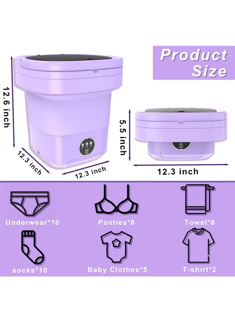 Portable Mini Washing Machine, 11L Capacity, 3 Modes, Foldable Design - Image 2