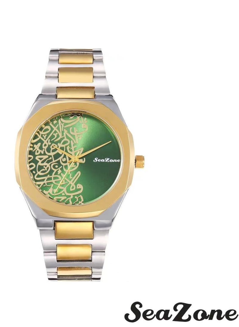 Seazone Fashionable men's watch made of stainless steel, waterproof 