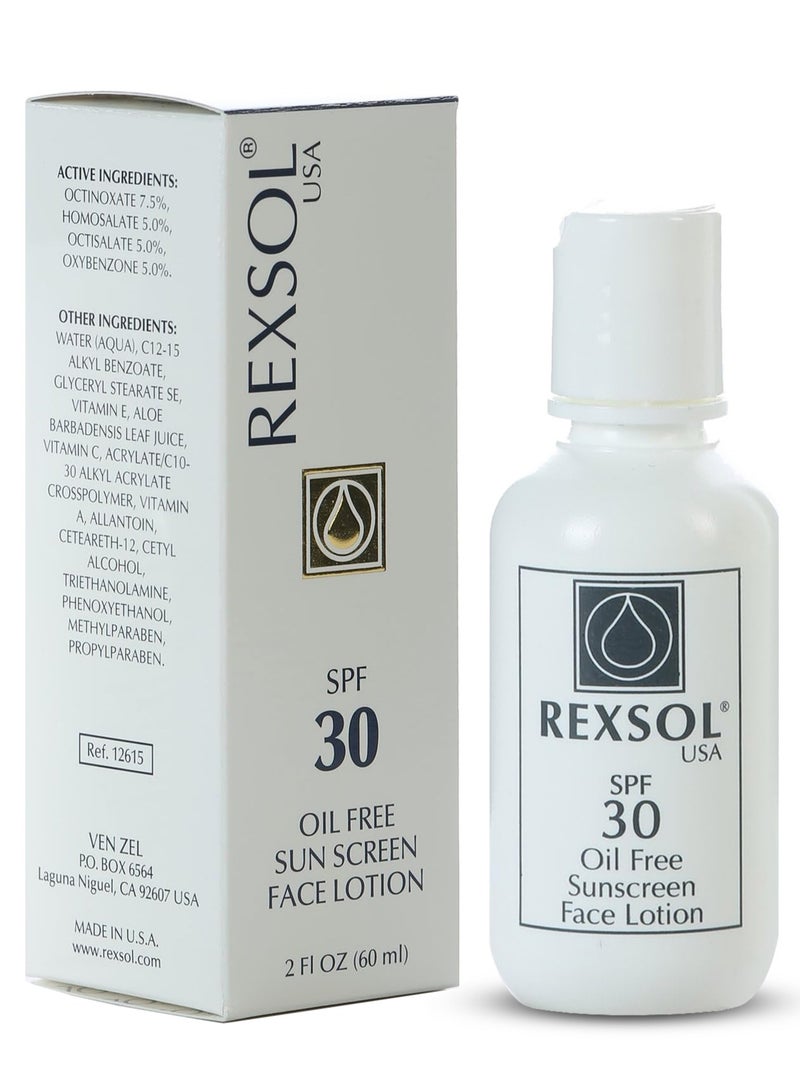 Rexsol SPF30 Oil Free Sunscreen Face Lotion 60mL