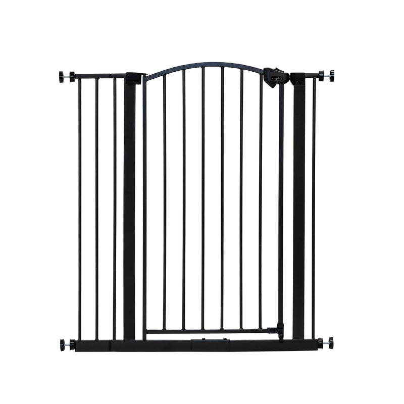 Regalo بوابة أطفال منزلية مرتفعة 36" للفتحات وأسفل السلالم، تثبيت بالضغط للأطفال، والرضع، والحيوانات الأليفة، للأعمار من 6-24 شهرًا، تم اختبارها وآمنة، بيضاء - Image 2