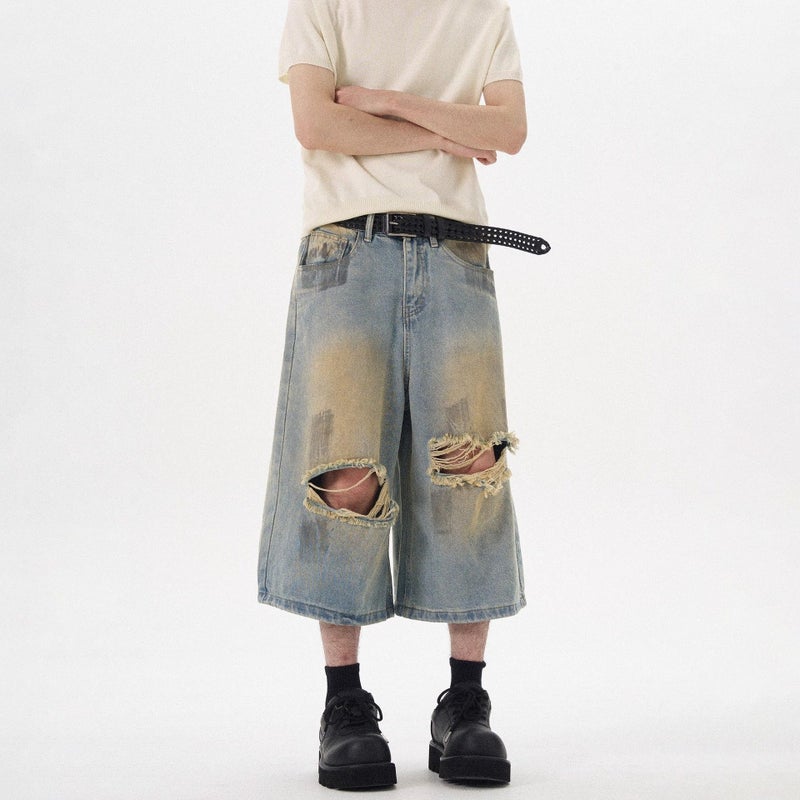 Unisex Cycling Khaki Straight Denim Jeans - Image 3