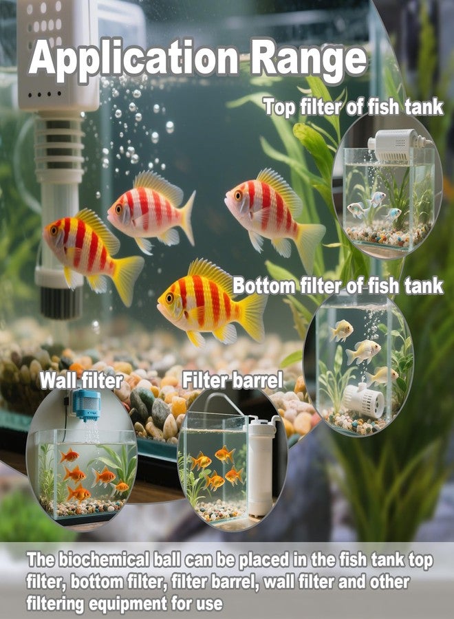 RAINFLOW Aquarium Bio Balls - 100pcs Black Bulk Sump Filter Media with Sponge Biological Filtration Media for Koi Pond,Fish Tank,Canister,Air Pump - Image 5