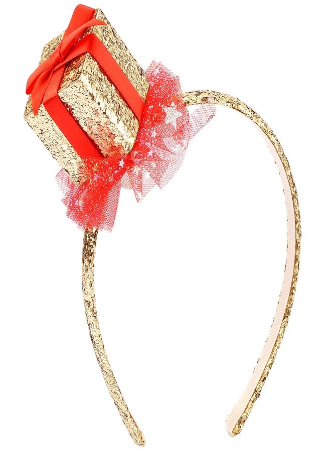 Chanaco Christmas Headband for Women Adults Gold Sequins Holiday Headband Outfit Cute Christmas Hair Accessories Dress Costume Gift - Image 1