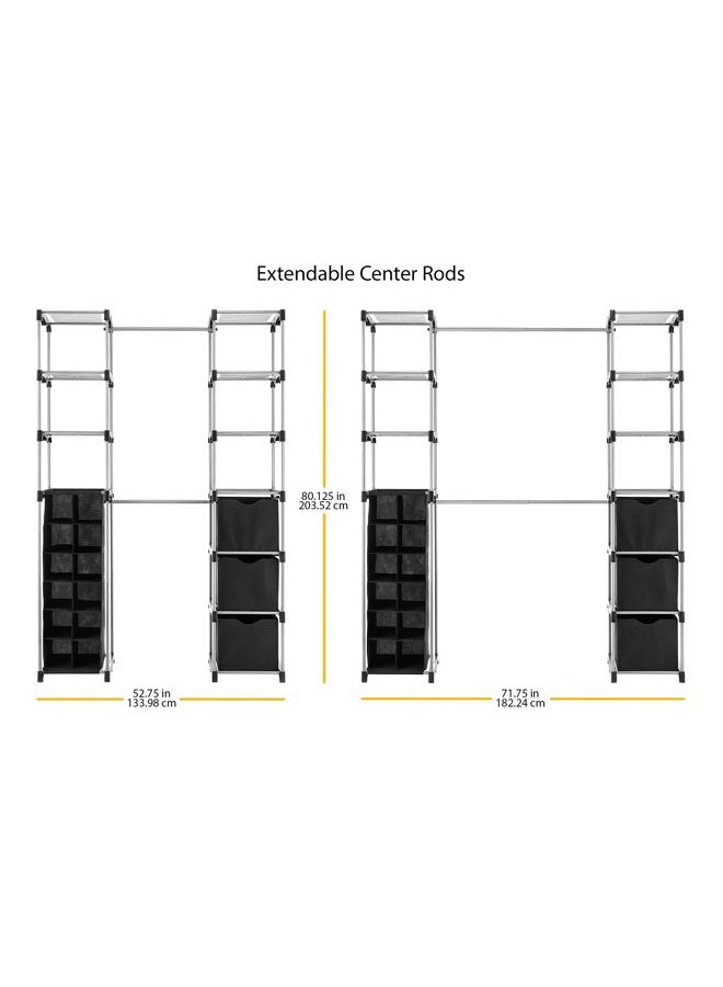 Whitmor Deluxe Double Rod Adjustable Closet Organization System - Image 4