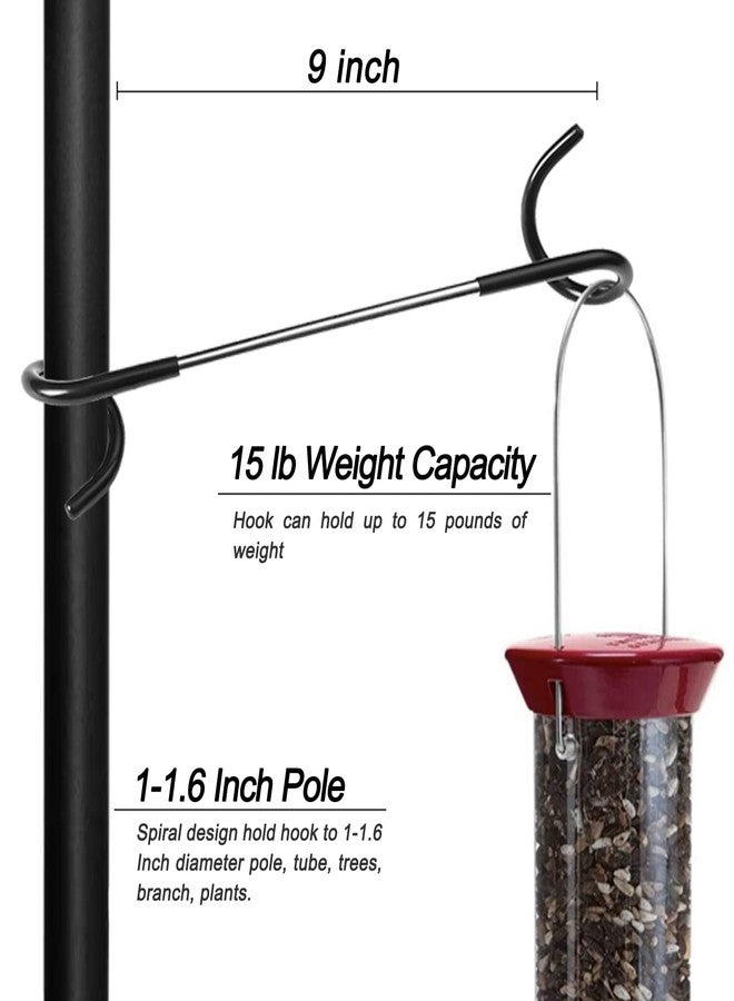 Anranmm 2 PCS Wrap Hooks Bird Feeder Pole Attachment Extra Feeder Arm Addition Pole Hook Birdfeeder Accessories for Hanging Bird Feeders - Image 2