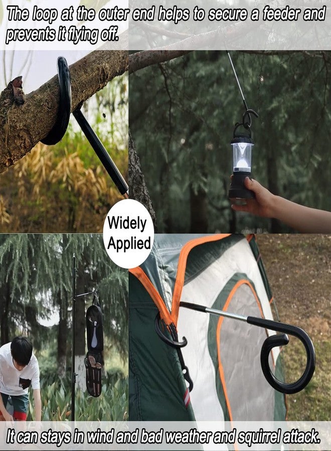 Anranmm 2 PCS Wrap Hooks Bird Feeder Pole Attachment Extra Feeder Arm Addition Pole Hook Birdfeeder Accessories for Hanging Bird Feeders - Image 4