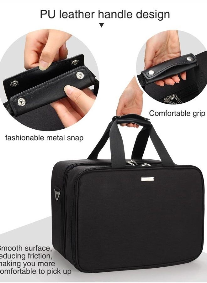 Relavel - Hairdresser Bag, Large Makeup Case for Hair Stylist Professional Makeup Bag Hair Tools Storage Organizer Box, Barber Travel Bag Carrying Case, Heat Insulation Aluminum Film for Hair Equipment - Image 1