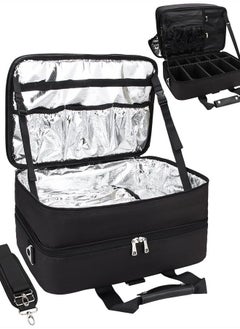 Hairdresser Bag, Large Makeup Case for Hair Stylist Professional Makeup Bag Hair Tools Storage Organizer Box, Barber Travel Bag Carrying Case, Heat Insulation Aluminum Film for Hair Equipment