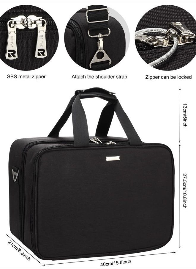 Relavel - Hairdresser Bag, Large Makeup Case for Hair Stylist Professional Makeup Bag Hair Tools Storage Organizer Box, Barber Travel Bag Carrying Case, Heat Insulation Aluminum Film for Hair Equipment - Image 1