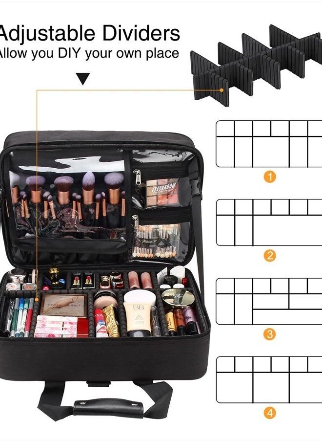 Relavel - Hairdresser Bag, Large Makeup Case for Hair Stylist Professional Makeup Bag Hair Tools Storage Organizer Box, Barber Travel Bag Carrying Case, Heat Insulation Aluminum Film for Hair Equipment - Image 1