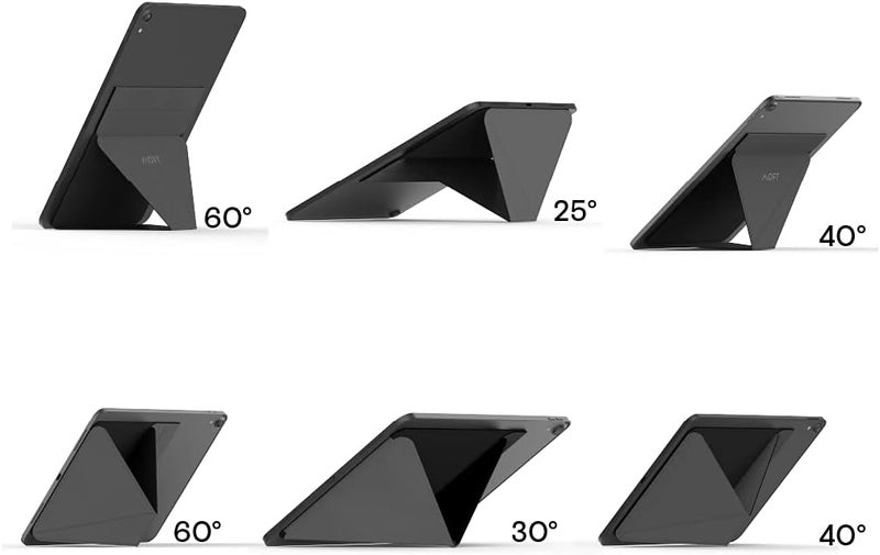 MOFT Snap Tablet Stand Holder, Foldable and Adjustable in Portrait/Landscape, Ultra-Slim Design Ipad Stand for Desk, Compatible with iPad Pro iPad Air 9.7" and Larger Tablets, Jet Black - Image 4