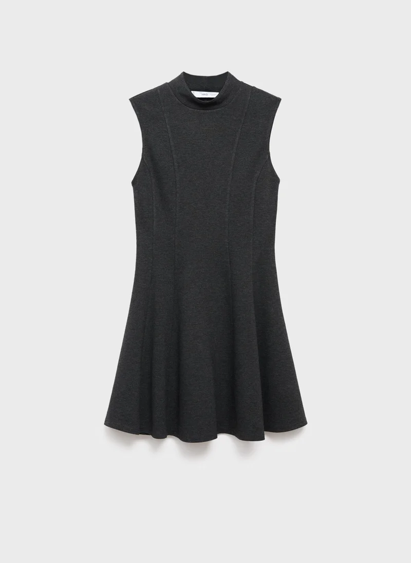 MANGO  Dress with perkins collar and stitching detail for Women | Best Price UAE