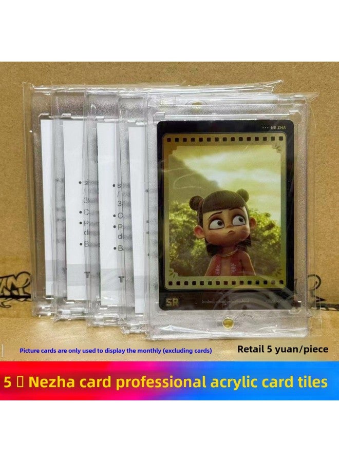 Genuine Card Travel Which Card 2 Yuan Spirit Flame Pack 10 Yuan Day Pack Fun Shadow 3 Play Huiyue 6 Play Toy Card-Colour:5☆Nezha Card Special Classy Acrylic Card Brick☆Retail 5 Yuan/piece  - Image 1