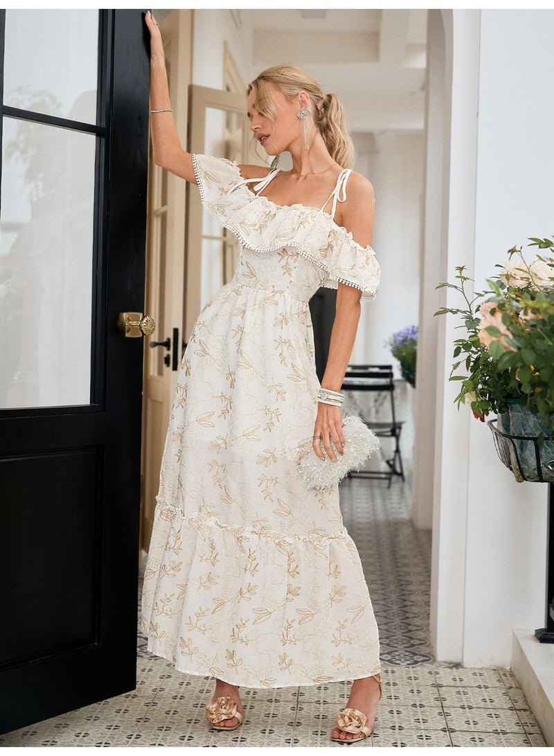 SIMPLEE Women's Summer Elegant DressLight & Comfortable Lightweight Cotton Blend Perfect for Outings - Image 4