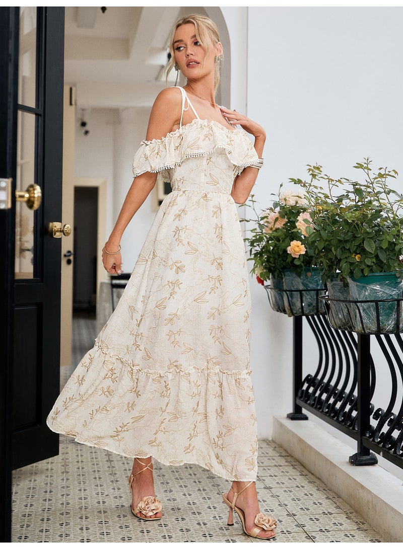 SIMPLEE Women's Summer Elegant DressLight & Comfortable Lightweight Cotton Blend Perfect for Outings - Image 5