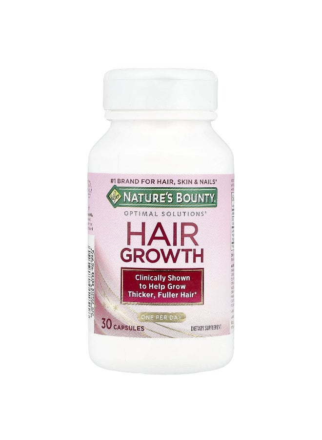 NATURE'S BOUNTY Nature's Bounty, Optimal Solutions®, Hair Growth, 30 Capsules - Image 3
