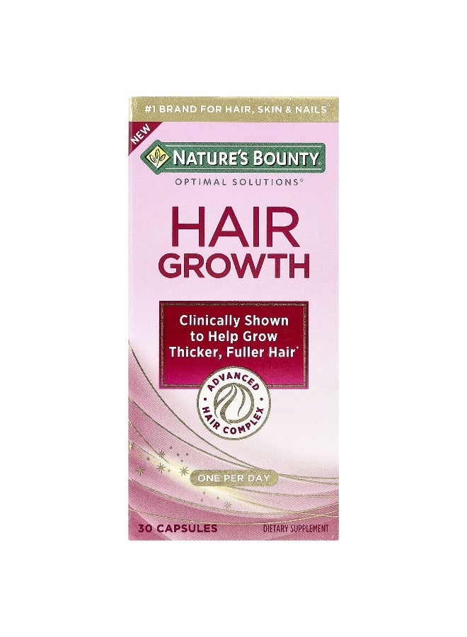 NATURE'S BOUNTY Nature's Bounty, Optimal Solutions®, Hair Growth, 30 Capsules - Image 1