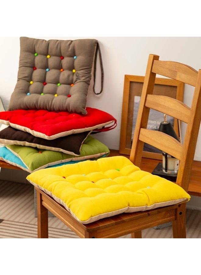 Bluejw Chair Cushion Summer With Straps Office Chair Cushion Student Seat Cushion Chair Cushion With Rope Dopamine Color Cushion - Image 2