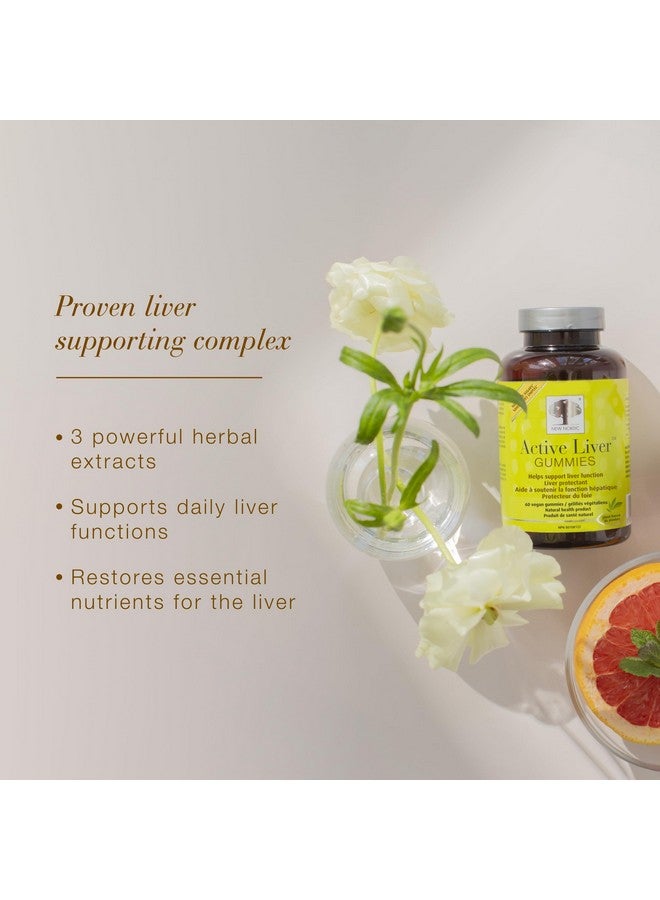 NEW NORDIC Active Liver Gummies, Milk Thistle, Artichoke & Turmeric Supplement, Natural Peach & Mango Flavor, Sugar Free & Vegan, 60 Count (Pack of 1) - Image 4