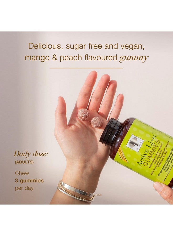 NEW NORDIC Active Liver Gummies, Milk Thistle, Artichoke & Turmeric Supplement, Natural Peach & Mango Flavor, Sugar Free & Vegan, 60 Count (Pack of 1) - Image 5