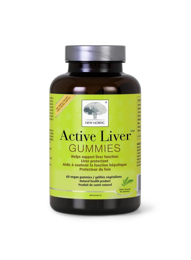 NEW NORDIC Active Liver Gummies, Milk Thistle, Artichoke & Turmeric Supplement, Natural Peach & Mango Flavor, Sugar Free & Vegan, 60 Count (Pack of 1) - Image 1