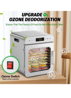 ET-LIFE Food Dehydrator, 10 Stainless Steel Trays Dehydrators for Food and Jerky, Herbs, Fruit, Dehydrator Machine with Digital Timer and Temperature Control, Ozone Deodorization, Recipe Book Included  - Image 3