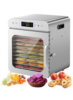 ET-LIFE Food Dehydrator, 10 Stainless Steel Trays Dehydrators for Food and Jerky, Herbs, Fruit, Dehydrator Machine with Digital Timer and Temperature Control, Ozone Deodorization, Recipe Book Included  - Image 1