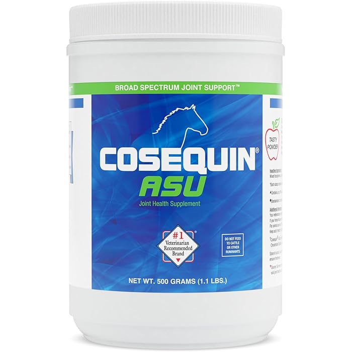 COSEQUIN ASU Joint Health Supplement for Horses - Powder with Glucosamine, Chondroitin, ASU, and MSM, 500 Grams - Image 1