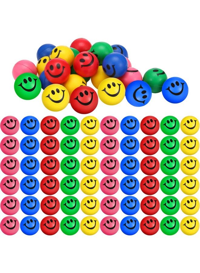 Skylety 100 Pieces Mini Stress Balls For Adults Soft Foam Funny Face Small Colored Be Happy Smile Ball 1.2 Inch Relief Balls(Assorted Colors) (Se Skylety 465844) - Image 1