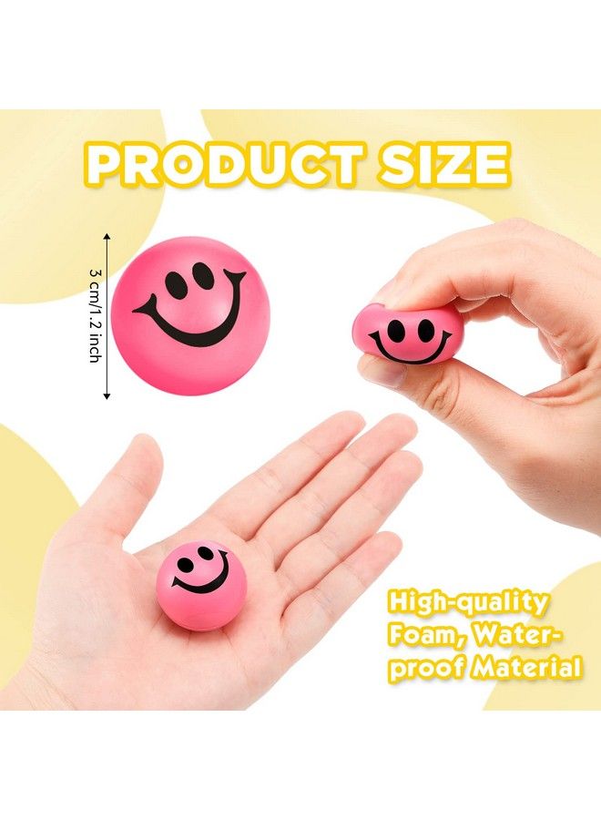 Skylety 100 Pieces Mini Stress Balls For Adults Soft Foam Funny Face Small Colored Be Happy Smile Ball 1.2 Inch Relief Balls(Assorted Colors) (Se Skylety 465844) - Image 3