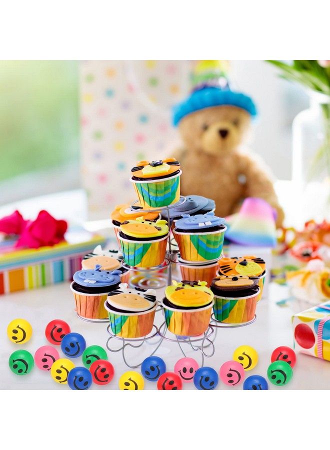 Skylety 100 Pieces Mini Stress Balls For Adults Soft Foam Funny Face Small Colored Be Happy Smile Ball 1.2 Inch Relief Balls(Assorted Colors) (Se Skylety 465844) - Image 5