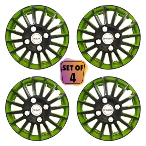 PRIGAN TATA ACE Black Green Wheel Cover 12 Inch for -TATA ACE (Set of 4 Pcs) (Press Fitting) Model- Camry,bg12 - Image 2