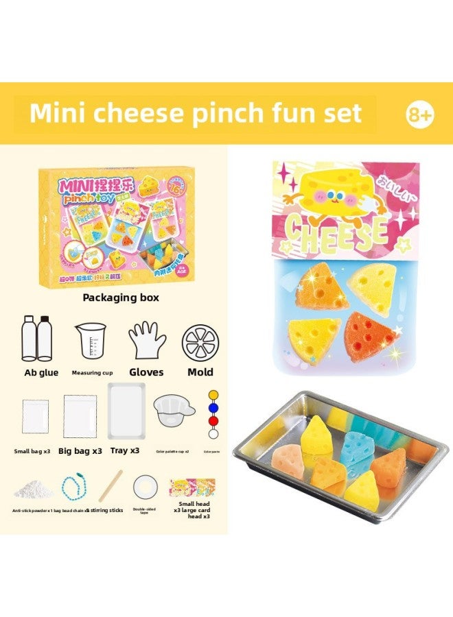 Self-service Sugar Water Shop Mini Simulation Milk Tea Cup Dessert Food Play Handmade Diy Making Material Girl's Home Toy-Specification:Mr. Toy Mini Pinch Fun 【cheese】  - Image 1