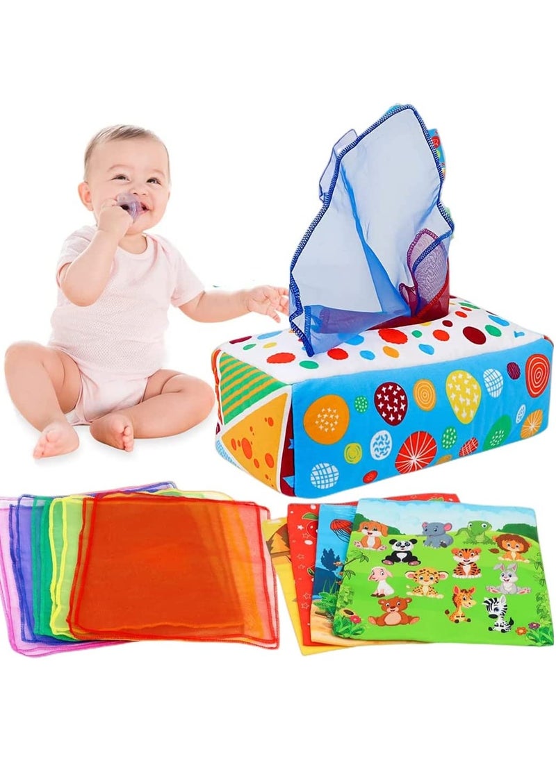 XICEN Baby Toys Montessori Toys Infant Sensory Toys Baby Magic Tissue Box  - Image 1